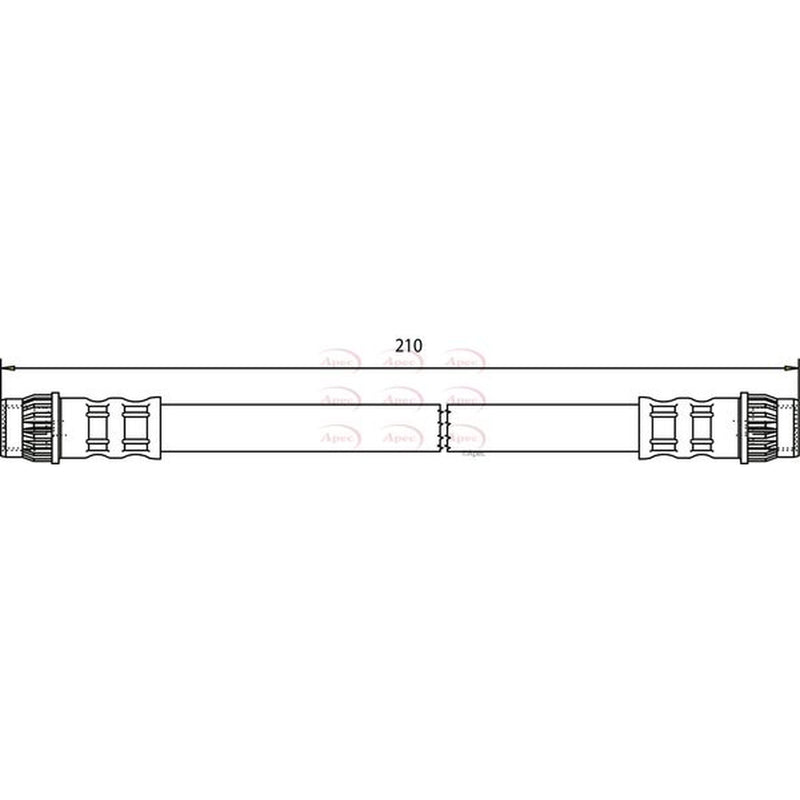 Apec Brake Hydraulic Hose Line Rear fits Renault Captur I 2013-2019