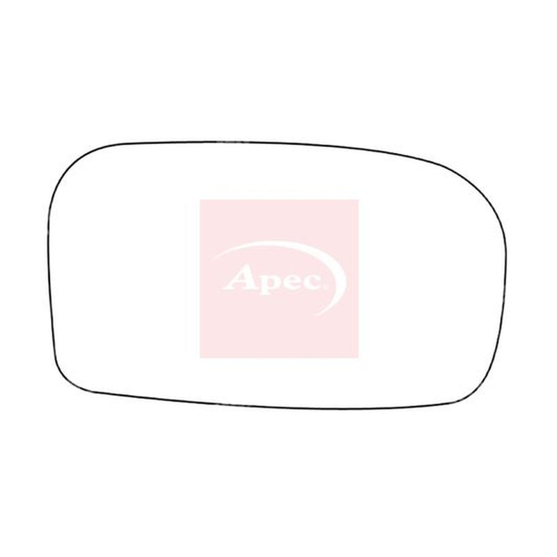 Apec Exterior Wing Mirror Glass Right fits Honda Civic VII 2000-2005