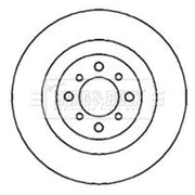 Borg & Beck Front Brake Vented Discs & Pads fits Fiat Stilo Multi 2004-2008 1.9