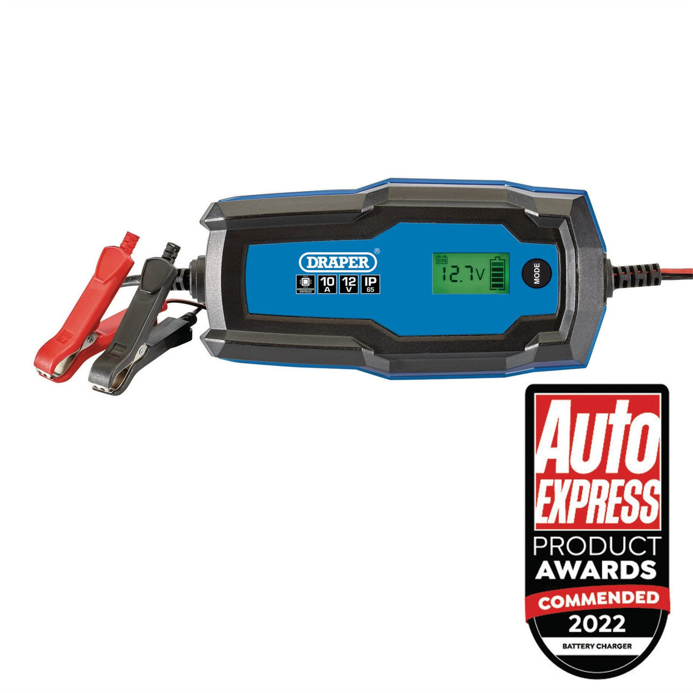 Draper 6/12V Smart Charger and Battery Maintainer, 10A 53491 Draper - Dynamic Drive