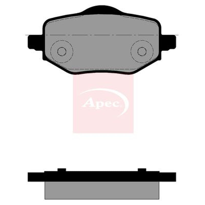 Apec Rear Brake Pad Set fits Citroën C4 III 2020-2021 1.2 1.5