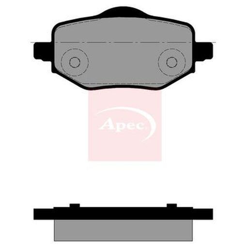 Apec Rear Brake Pad Set fits Citroën C4 III 2020-2021 1.2 1.5