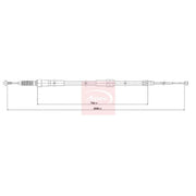 Apec Handbrake Cable Right Rear CAB1979
