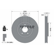Textar 2 x Vented Front Brake Discs 92169903-x2