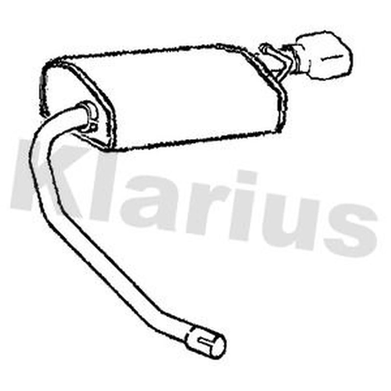 Klarius Box With Tail Pipe Rear fits Ford Mondeo 1996-2000 2.5