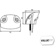 Hella Licence Plate Light / Lamp Upper Right LED