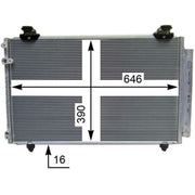Mahle Air Conditioning Condenser fits Toyota Corolla Verso 2004-2009 1.6 1.8 2.0