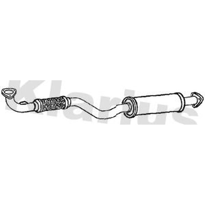 Klarius Box With Centre Pipe Centre fits Chevrolet Lacetti 2005-2013 1.4 1.6