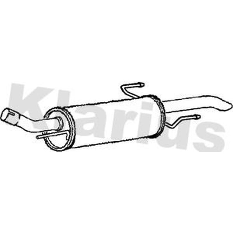 Klarius Box With Tail Pipe Rear fits Opel Astra G 2003-2004 1.7
