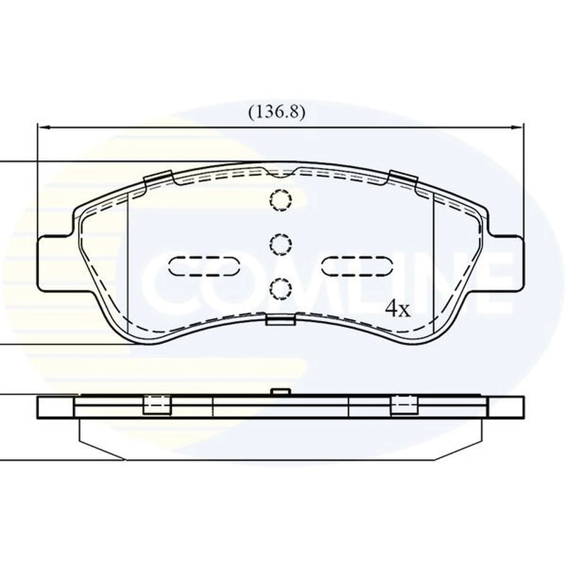 Comline Front Brake Internally Vented Discs & Pads fits Citroën Xsara 1997-2005