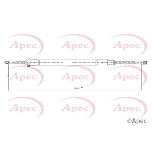 Apec Handbrake Cable Right Rear CAB1743