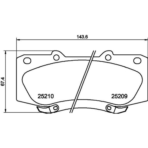 DON Front Brake Pad Set fits Toyota Hilux Vigo VII Pickup 2005-2015 2.5 3.0