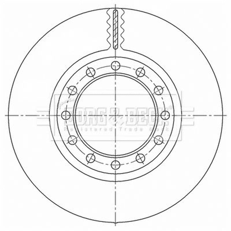 Borg & Beck 2 x Vented Front Brake Discs BBD32639-x2