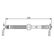 Bosch Brake Hydraulic Hose Line Front fits Citroën Zx 1991-1999