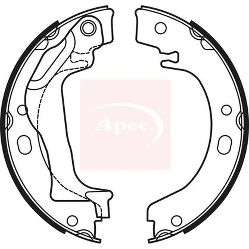 Apec Parking Brake Shoe Set fits Toyota Corolla 2000-2008 1.4 1.6 1.8 2.0