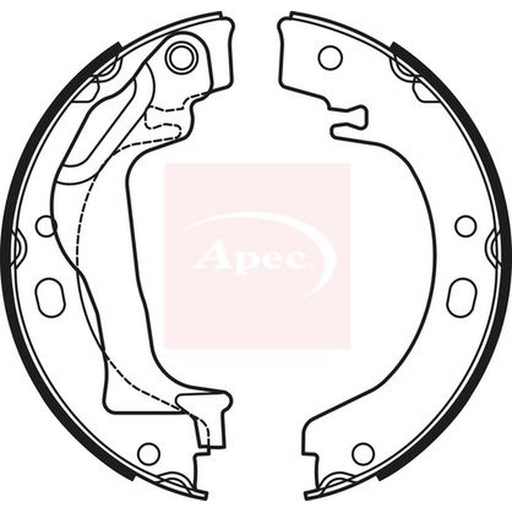 Apec Parking Brake Shoe Set fits Toyota Corolla 2000-2008 1.4 1.6 1.8 2.0