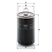MANN-FILTER Engine Oil Filter fits International Harv. C-Series 1982-1992