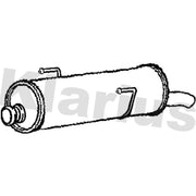 Klarius Box With Tail Pipe Rear fits Peugeot 206 2003-2008 1.4