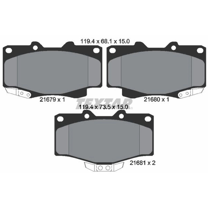 Textar Front Brake Pad Set 2167904