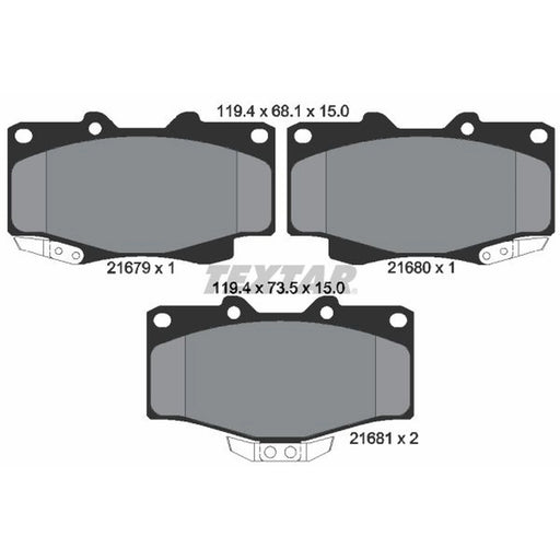 Textar Front Brake Pad Set 2167904