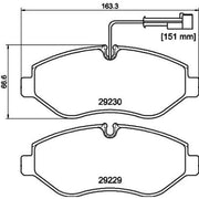 Mintex Front Brake Pad Set fits Nissan Cabstar 2006-2013