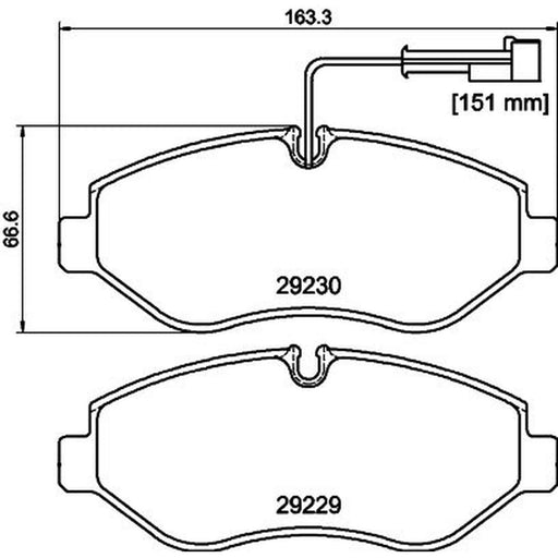 DON Front Brake Pad Set fits Nissan Cabstar 2006-2013