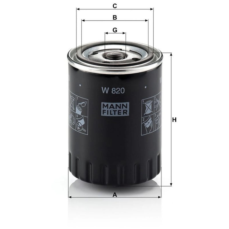 MANN-FILTER Service Kit with Air & Oil Filters fits Kioti Series Nx 2013 on