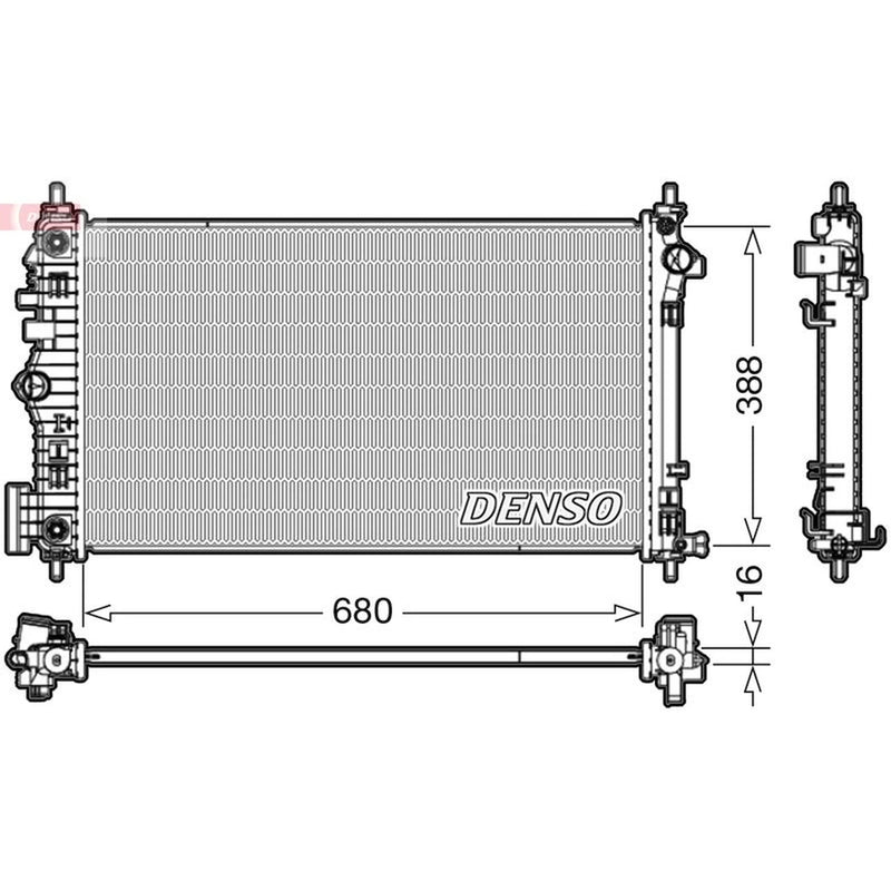 Denso Engine Radiator fits Vauxhall Insignia 2008-2017 2.0