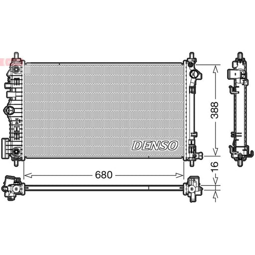 Denso Engine Radiator fits Vauxhall Insignia 2008-2017 2.0
