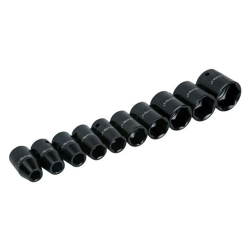 Bluespot Tools 1/2in Metric Impact Socket Set 9-27mm, 10 Piece BlueSpot Tools - Dynamic Drive