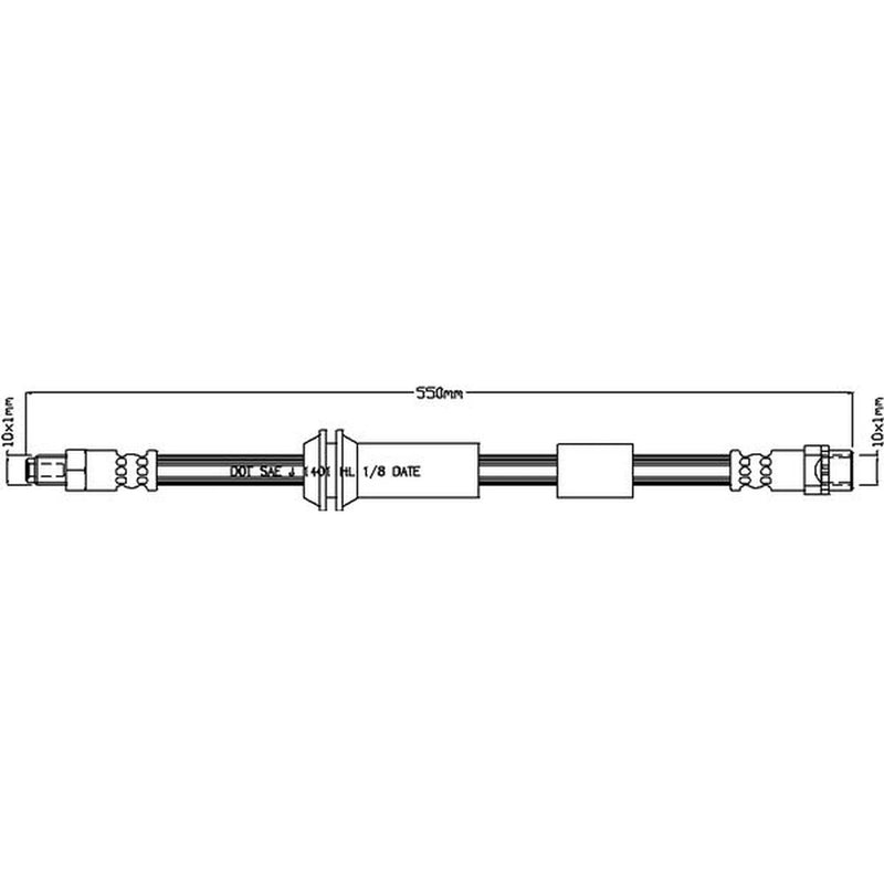 Juratek Brake Hydraulic Hose Line Right JBH1189