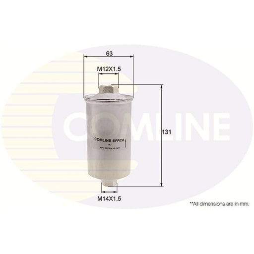 Comline Fuel Filter Element fits Alfa Romeo 145 1994-1996 1.6 1.7