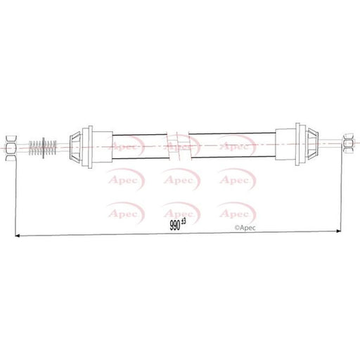 Apec Handbrake Cable Right Rear CAB1577
