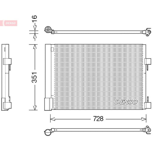 Denso Air Conditioning Condenser fits Renault Laguna 2008-2015 1.5 2.0 3.0 3.5