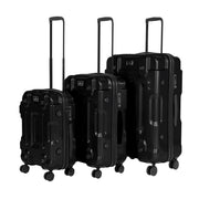 Dellonda 3-Piece Lightweight ABS Luggage Set  - 20", 24", 28" - Black Dellonda  - Dynamic Drive