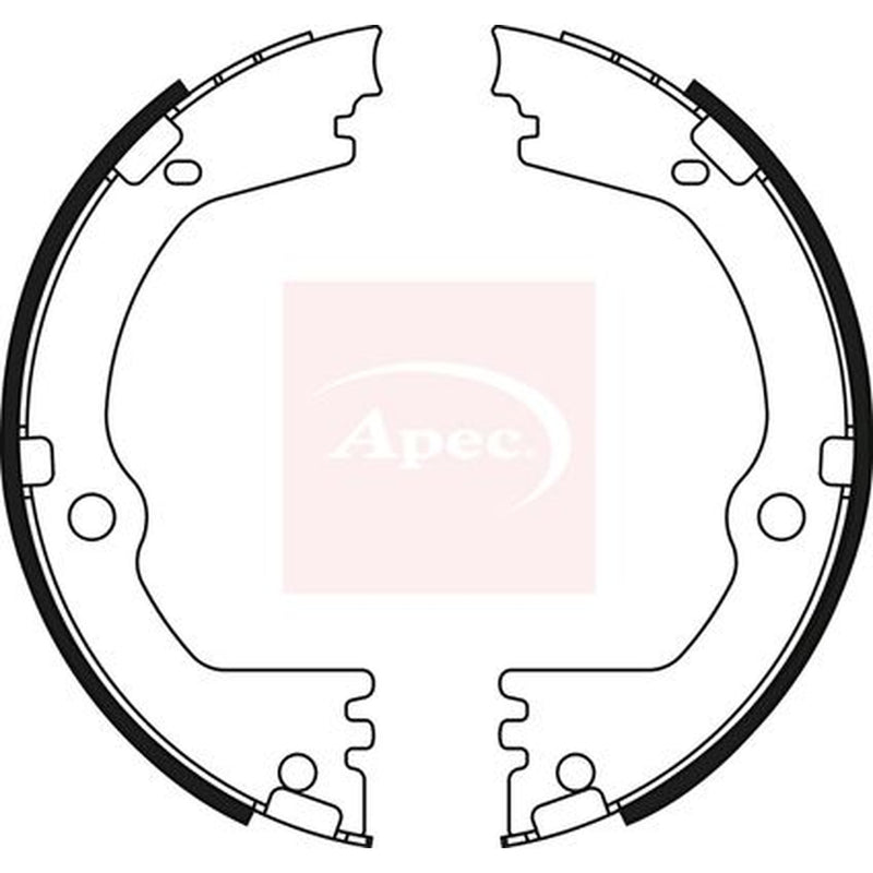 Apec Parking Brake Shoe Set fits Hyundai Santa Fé III 2012-2018 2.0 2.2 2.4