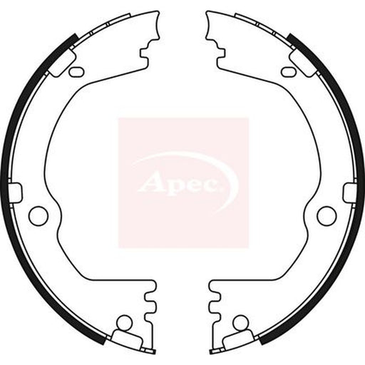Apec Parking Brake Shoe Set fits Hyundai Santa Fé III 2012-2018 2.0 2.2 2.4
