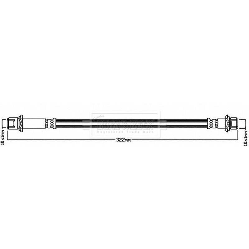 Borg & Beck Brake Hydraulic Hose Line inner BBH8188