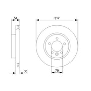 Bosch Front Brake Discs & Pads fits Land Rover Discovery IV 2009-2018 3.0 4.0