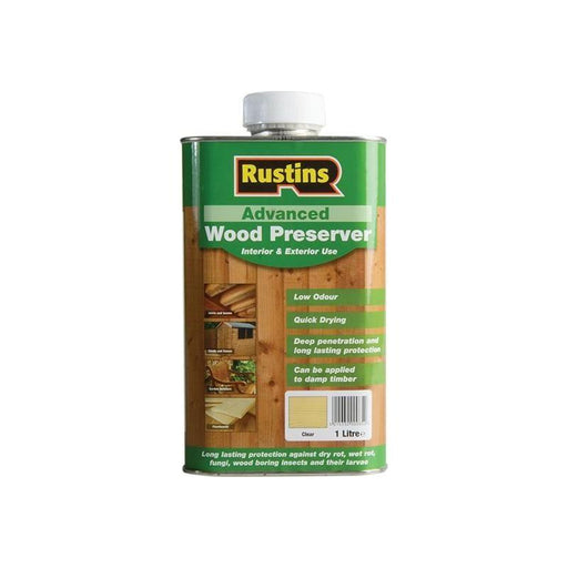 Rustins Advanced Wood Preserver Clear 1 litre Rustins - NN4 Online