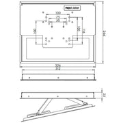 LCD TV Holder (Recessed Fit) for Caravans Nova - Dynamic Drive