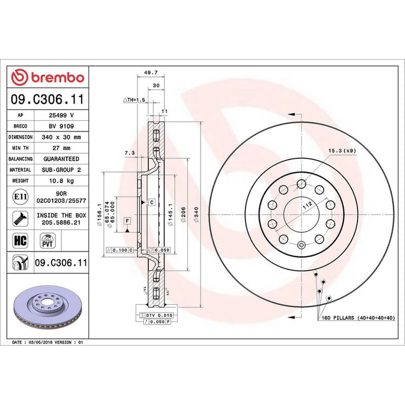 Brembo Front & Rear Brake Discs & Pads fits Seat Leon St 2015-2020 2.0