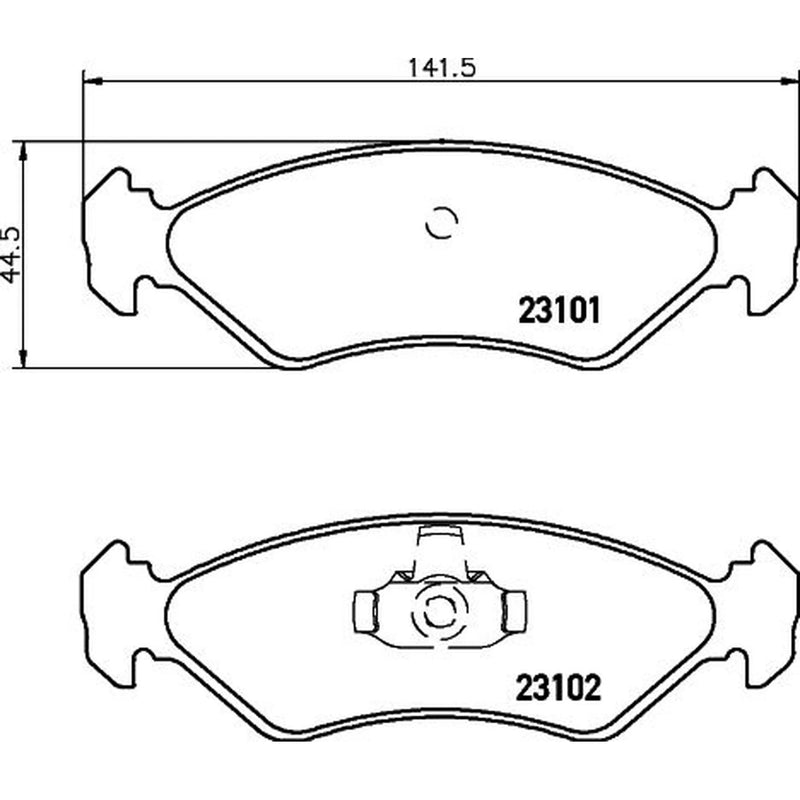 Mintex Front Brake Pad Set fits Ford Courier Box Body/Mpv 1991-1996 1.3 1.8