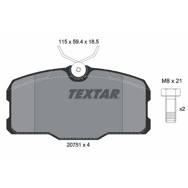 Textar Front Brake Pad Set 2075101