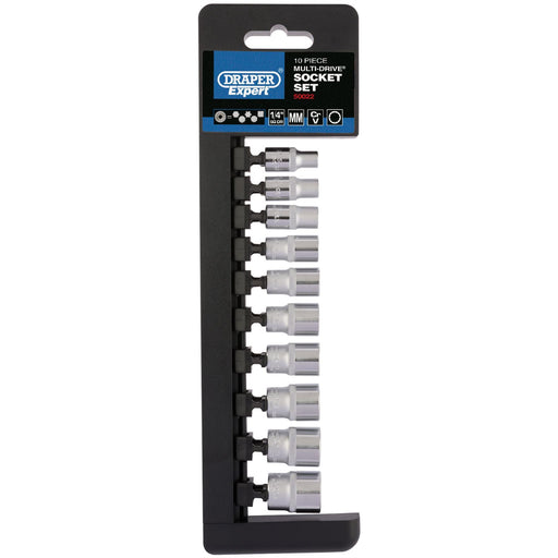 Draper Multi-Drive Metric Socket Set, 1/4" Sq. Dr. (10 Piece) 50022 Draper - Dynamic Drive