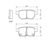Bosch Front & Rear Pads fits Toyota Yaris 2016 on 1.3
