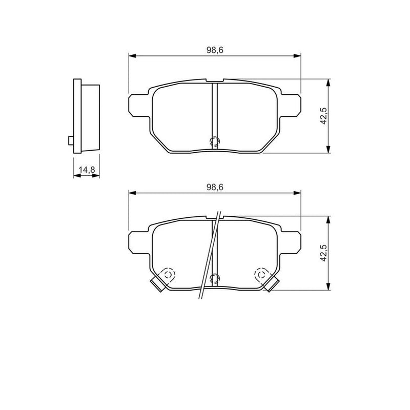 Bosch Front & Rear Pads fits Toyota Corolla 2008-2014 1.8