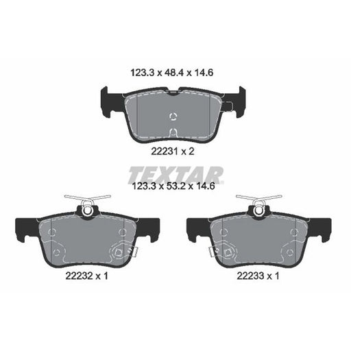 Textar Rear Brake Pad Set 2223103