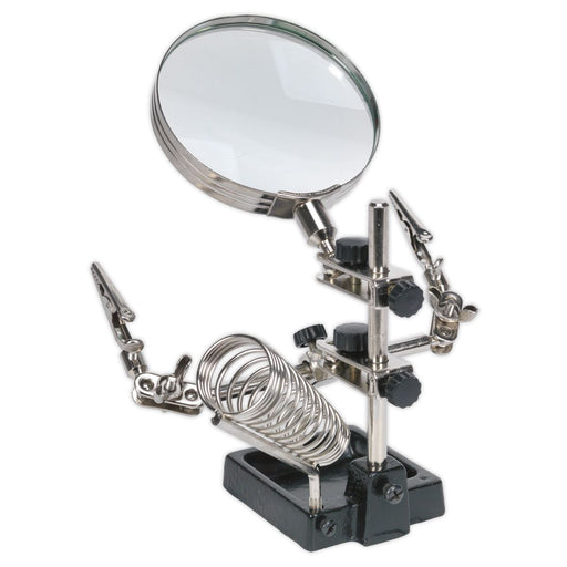 Sealey Mini Robot Soldering Stand with Magnifier & Iron Holder SD150H Sealey - Dynamic Drive