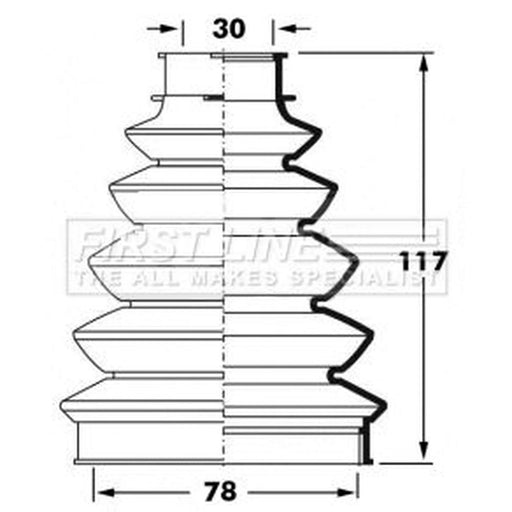 First Line Drive Shaft Bellow Kit Front Right Thermoplast fits Citroën C2